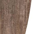 Russo Dining Table - 235cm - 10 Seater - Ellipse - Ash Brown - Travertine Top and Aluminium