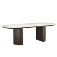 Ritz Beige Ceramic Top 10 Seater Pedestal Dining Table