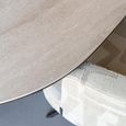Ritz Beige Ceramic Top 8 Seater Pedestal Dining Table