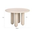 Calma Dining Table - 120cm - 4 Seater - Round - Beige - Recycled Wood