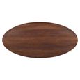 Stafford Dining Table - 230cm - 10 Seater - Oval - Spicebrown and Black - Mango Wood and Metal