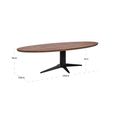 Stafford Dining Table - 280cm - 12 Seater - Oval - Spicebrown and Black - Mango Wood and Metal