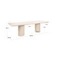 Urban Bloom Outdoor Dining Table - 280cm - 12 Seater - Double Pedestal - Sandstone - Concrete