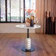Jagger White Marble 2 Seater Round Dining Table