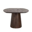 Alix Danish Dark Wood 8 Seater Oval Pedestal Dining Table