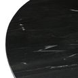 Collada Black Marble and Gold 4 Seater Round Pedestal Dining Table