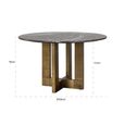 Collada Black Marble and Gold 4 Seater Round Pedestal Dining Table