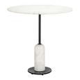 Jagger White Marble 2 Seater Round Dining Table