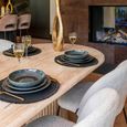 La Cantera Travertine Beige 10 Seater Oval Pedestal Dining Table