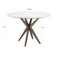 Maisy White Marble 2 Seater Round Dining Table with Spider Legs