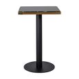 Zenza Black Marble Effect 2 Seater Square Pedestal Dining Table