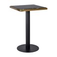 Zenza Black Marble Effect 2 Seater Square Pedestal Dining Table