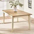 Larissa Extending Dining Table - 173cm-251cm - 8-10 Seater - Natural and Ivory - Oak Veneer