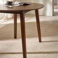Coast Drop Leaf Dining Table - 55cm-90cm - 2-4 Seater - Round - Walnut - Solid Wood