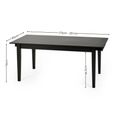 Knoxley Extending Dining Table - 173cm-251cm - 8-10 Seater - Black - Oak Veneer