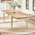 Larissa Extending Dining Table - 173cm-251cm - 8-10 Seater - Natural and Ivory - Oak Veneer