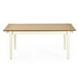 Larissa Extending Dining Table - 173cm-251cm - 8-10 Seater - Natural and Ivory - Oak Veneer