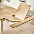 Larissa Extending Dining Table - 173cm-251cm - 8-10 Seater - Natural and Ivory - Oak Veneer