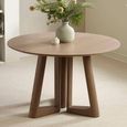 Caravelle Dining Table - 120cm - 6 Seater - Round - Smokey - Oak Effect