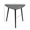 Athena Dining Table - 90.5cm - 3 Seater - Triangle - Black - Oak