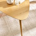 Athena Dining Table - 90.5cm - 3 Seater - Triangle - Natural - Oak