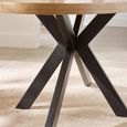 Bondi Dining Table - 200cm - 10 Seater - Oval - Spider Legs - Natural and Black - Oak and Metal