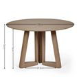 Caravelle Dining Table - 120cm - 6 Seater - Round - Smokey - Oak Effect