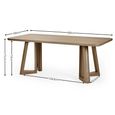 Caravelle Dining Table - 200cm - 8 Seater - Smokey - Oak Effect