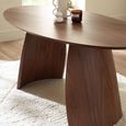 Julius Dining Table - 180cm - 8 Seater - Oval - Walnut - Wood