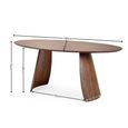 Julius Dining Table - 180cm - 8 Seater - Oval - Walnut - Wood