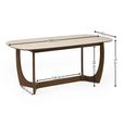 Portland Dining Table - 180cm - 8 Seater - Oval - Natural and Walnut - Sintered Stone and Wood