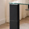 Greenwich Dining Table - 150cm - 6 Seater - Black - Glass and Metal