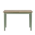 Linwood Dining Table - 114cm - 4 Seater - Natural and Sage Green Painted- Oak Effect