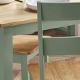 Linwood Dining Table - 114cm - 4 Seater - Natural and Sage Green Painted- Oak Effect