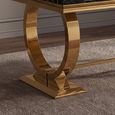 Glacier Dining Table - 180cm - 6 Seater - Black Marble & Gold