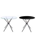 Afton Dining Table - 2 Seater - 90cm - Round - Clear Glass