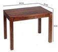 Ajmer Dark Mango Wood 6 Seater Dining Table