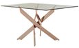 Allure Dining Table - 6 Seater - 150cm - Rose Gold Glass