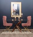 Allure Dining Table - 6 Seater - 150cm - Rose Gold Glass