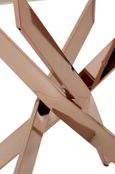 Allure Dining Table - 6 Seater - 150cm - Rose Gold Glass