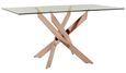 Allure Dining Table - 6 Seater - 150cm - Rose Gold Glass