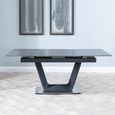 Alpha 6-8 Seater Black Ceramic Extending Dining Table - 140cm-180cm