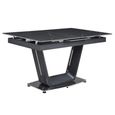 Alpha 6-8 Seater Black Ceramic Extending Dining Table - 140cm-180cm