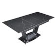 Alpha 6-8 Seater Black Ceramic Extending Dining Table - 140cm-180cm