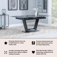 Alpha 6-8 Seater Black Ceramic Extending Dining Table - 140cm-180cm