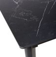 Amalfi Dining Table - Black Marble Effect - 6 Seater - 140cm