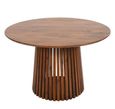 Amber Slatted Mango Wood 4 Seater Round Dining Table