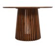 Amber Slatted Mango Wood 4 Seater Round Dining Table
