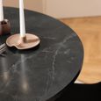 Amble Round Dining Table - 4 Seater - 110cm - Black Marble Effect