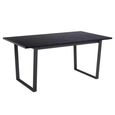 Amble Round Dining Table - 6 Seater - 160cm - Black Marble Effect